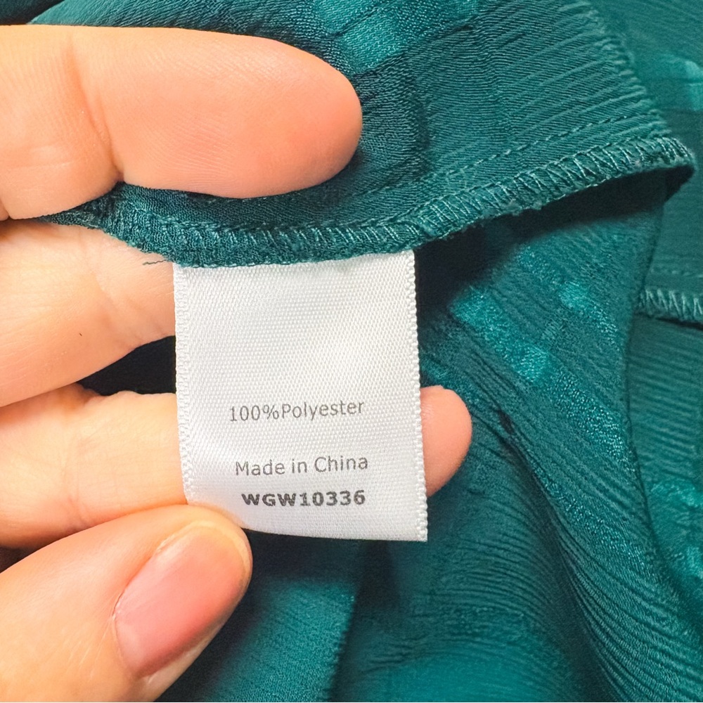 41 Hawthorn Green Teal Ainsley Textured Bell Sleeve Blouse Womens Size XXL - Picture 9 of 9